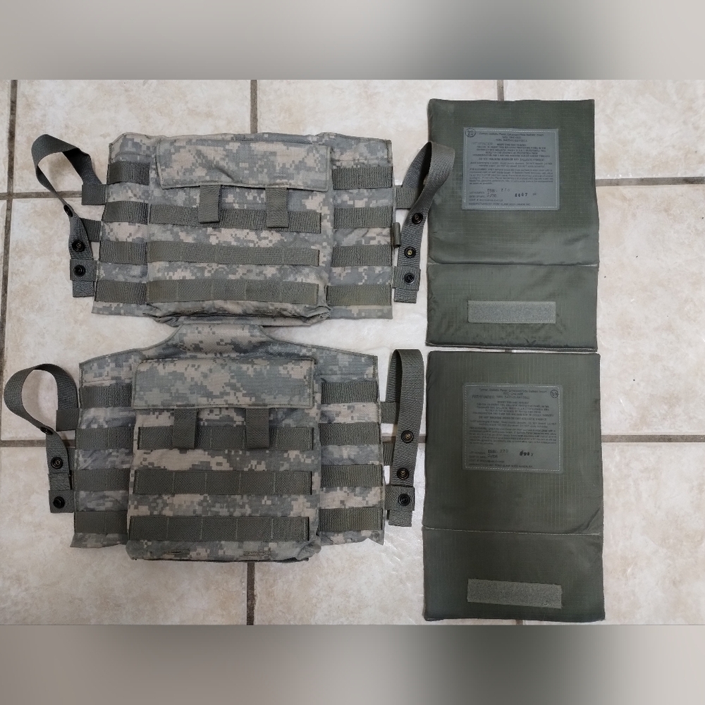 USGI ESBI side plate bags for OTV vest UCP retro fit ballistic armor IIIA